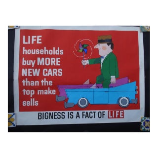 Mid 20th Century "Bigness Is a Fact of Life" Saul Mandel Life Magazine Poster For Sale