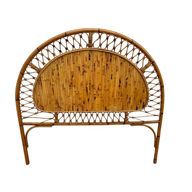Vintage Italian Rattan Headboard, 1960 For Sale - Image 11 of 11
