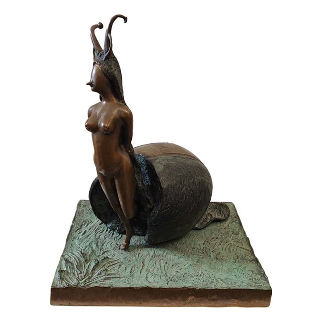 Patinated Bronze Sculpture by Max Hamlet, 1991 For Sale
