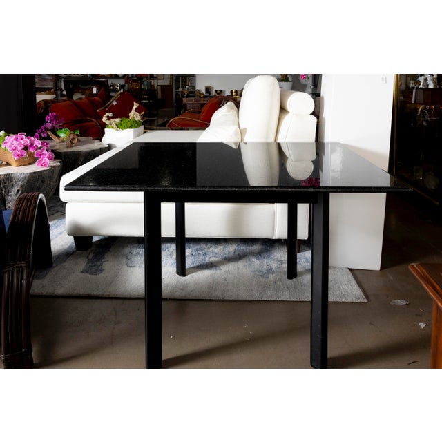 Contemporary Knoll Black Granite Table For Sale - Image 3 of 8