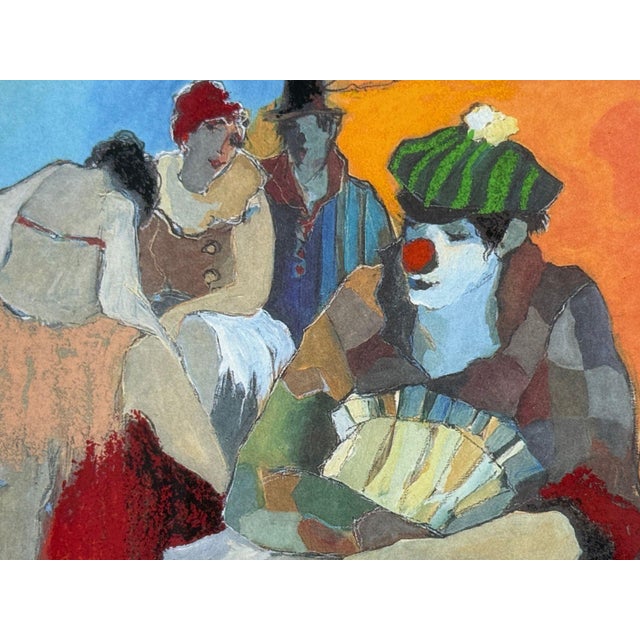 Itzchak Tarkay, Limited Edition Framed Clown Lithograph, Signed and Dated, 2000s For Sale - Image 4 of 7