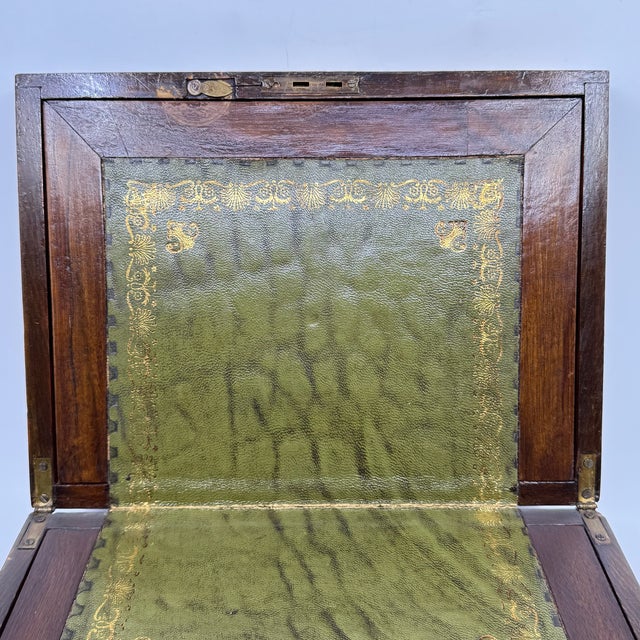 Antique 19th Cen. English Victorian Decoupage Campaign Lap Desk / Writing Slope For Sale In New York - Image 6 of 18