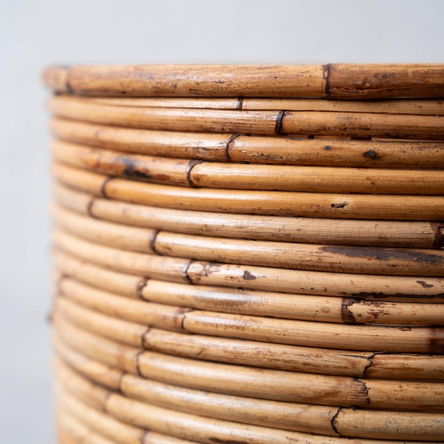 Wood Italian Pencil Reed Umbrella Stand, c.1970 For Sale - Image 7 of 10