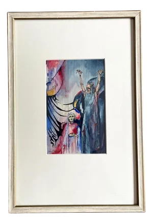 Dutch Artist, Expressionist Composition, 1936, Watercolor, Framed