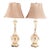 Vintage Hollywood Regency Applied Floral Table Lamps - A Pair For Sale