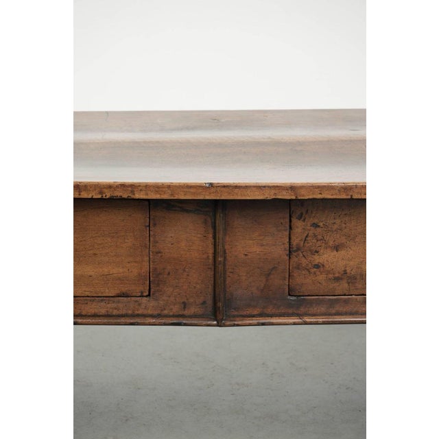 Antique Southern European Rectangular Walnut Coffee Table with Two Drawers For Sale - Image 10 of 17