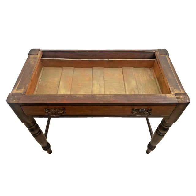 Victorian Late 19th Century Victorian Marble-Top Console Table With Spool Turned Legs For Sale - Image 3 of 11
