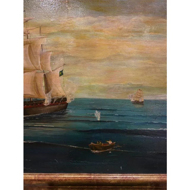 French Antique Oil on Canvas, 1700s For Sale - Image 13 of 17