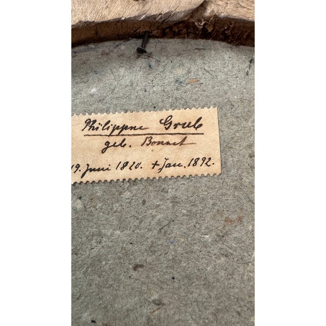 Biedermeier Portrait, 1870s, Oil Painting, Framed For Sale - Image 4 of 8