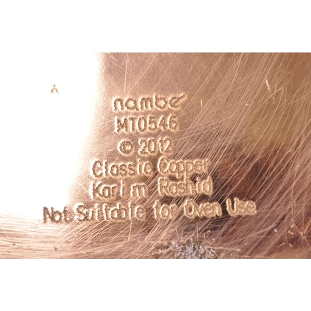 Nambe Mt0546 Karim Rashid Modernist Mixed Metal Copper Snail Scroll Tray Bowl For Sale - Image 10 of 14