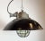 Black Enamel and Cast Iron Industrial Cage Pendant Light from Elektrosvit, 1960s For Sale - Image 6 of 18