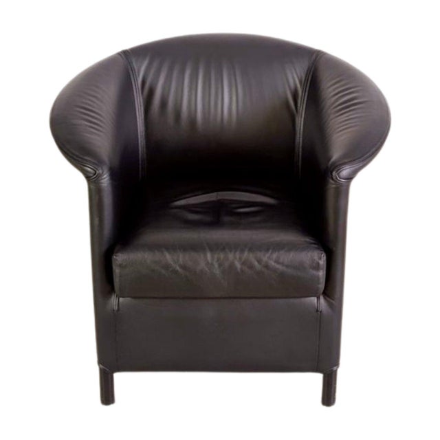 Aura Armchair in Black Leather by Paolo Piva for Wittmann For Sale - Image 10 of 10