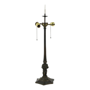 Antique Bronze Cherub Table Lamp by h.o.c. – Neoclassical Empire Revival, Circa 1920