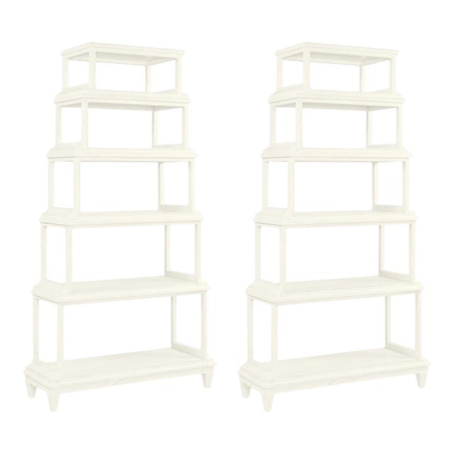 Jules Etagere in Cloud White - a Pair For Sale