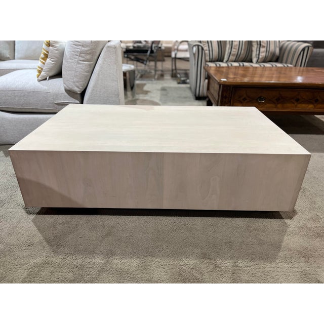 Contemporary Four Hands Ashen Gray Wood "Hudson" Coffee Table For Sale - Image 3 of 8