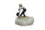 Realism 1984 Ron Lee Signed 24k Gold Dancing Polka Dot Clown Sculpture Onyx 4" For Sale - Image 3 of 13