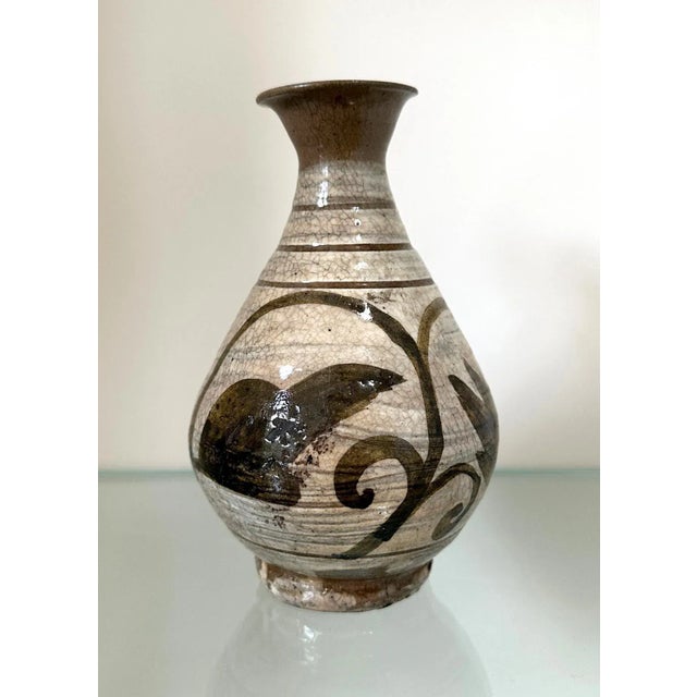16th Century Korean Glazed Ceramic Vase Buncheong Ware Joseon Dynasty For Sale - Image 5 of 12