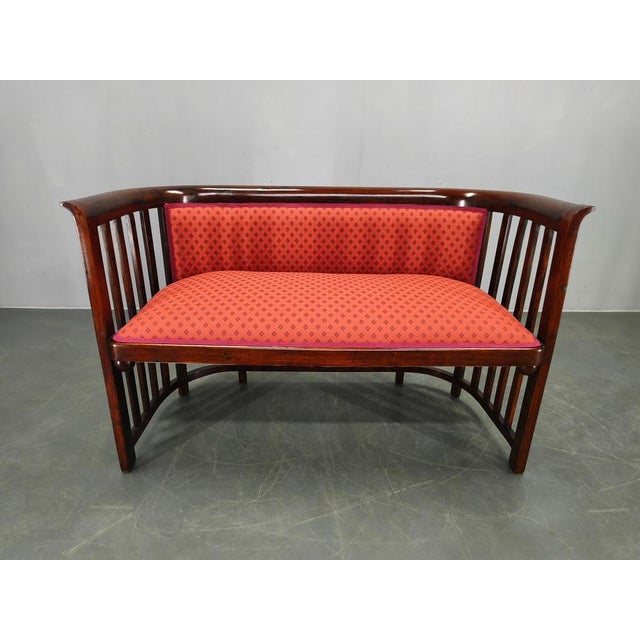 Art Deco sofa attributed to Josef Hoffmann, produced in Czechoslovakia during the 1920s. This piece is a fine example of...