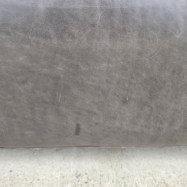 Restoration Hardware 1950s Italian Shelter Arm Leather Swivel Club Chair Rh For Sale - Image 11 of 18