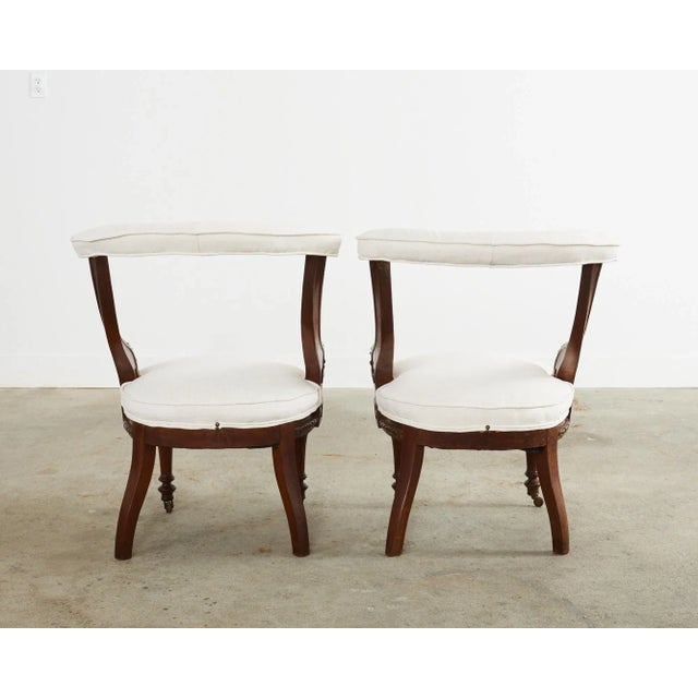 Pair of English Regency Period Mahogany Cock Fighting Chairs For Sale - Image 12 of 13