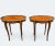 These 19th-century Louis XV-style marquetry Side Tables with Gilt Bronze Accents are a distinguished pair and heirloom...