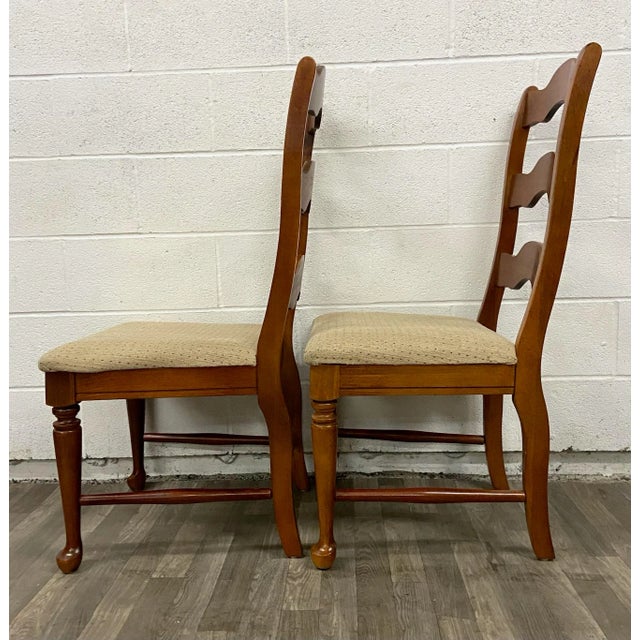 Vintage Broyhill French Style Ladderback Dining Chairs - Pair For Sale In Kansas City - Image 6 of 11
