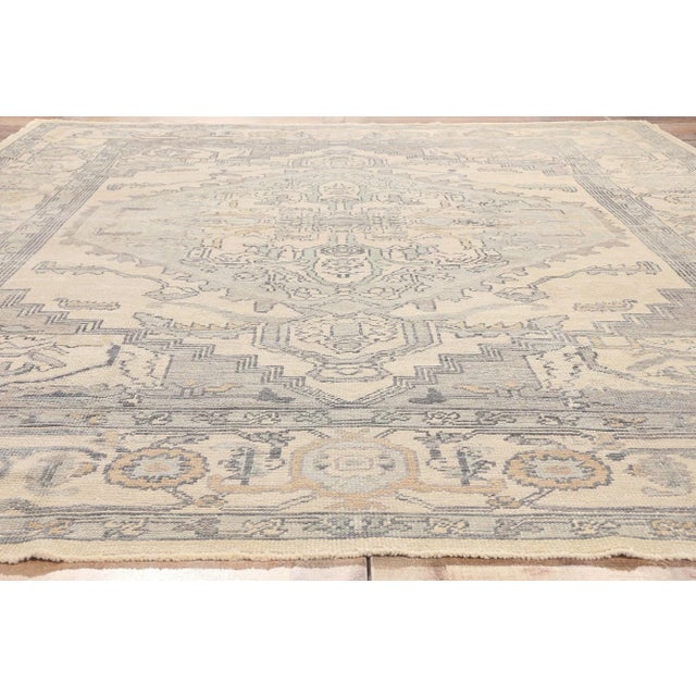 Beige Turkish Oushak Rug - 09'02 X 12'00 For Sale - Image 8 of 9