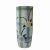 This vase has a slim round tall vase with a simple shape, it is finished with a pastel color tone and artistic flower...