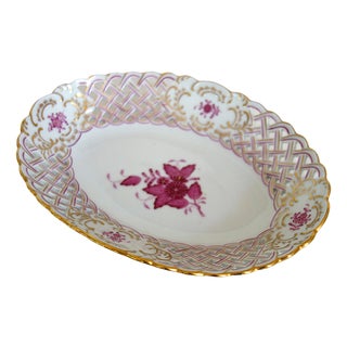 Openwork Porcelain Bowl from Herend Factory, Hungary, 1970s For Sale