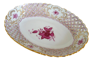 Openwork Porcelain Bowl from Herend Factory, Hungary, 1970s