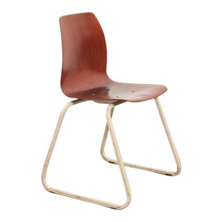 Industrial Bent Plywood School Chair For Sale