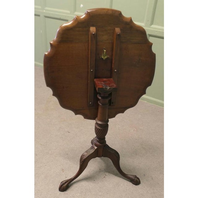 19th Century Tilt Top Wine Table on 3-Footed Base For Sale - Image 4 of 8