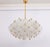 Metal Large Frosted Glass and Brass Chandelier from Kinkeldey, Germany, 1970s For Sale - Image 7 of 18