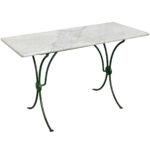 Black French 19th Century Marble Top Garden Table For Sale - Image 8 of 16