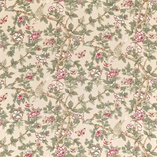 Sanderson Caverley Fabric in Rose/ Pewter For Sale