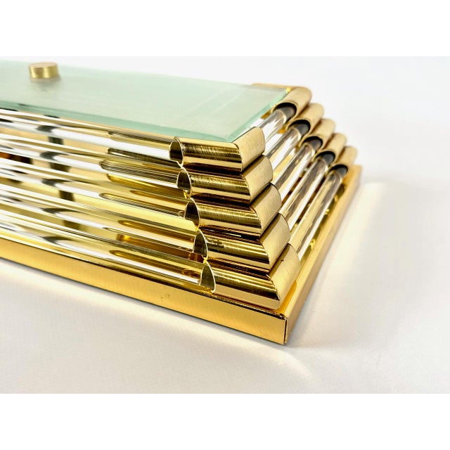 Metal Mid-Century Hollywood Regency Sconce or Ceiling Lamp from Sölken Leuchten, 1960s For Sale - Image 7 of 14