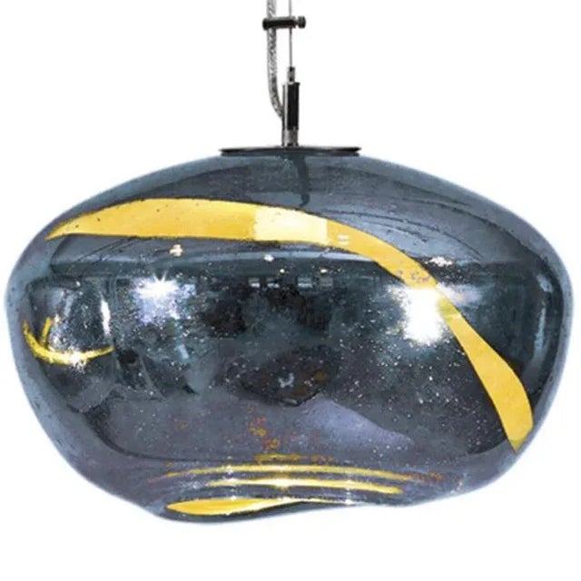 Not Yet Made - Made To Order Galaxy Pendant Light from the Vista Swirl Collection in Steel Blue For Sale - Image 5 of 5