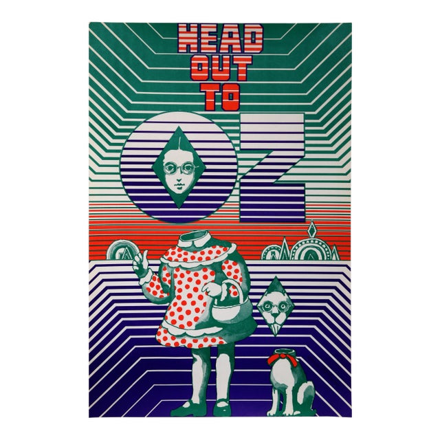 1960s Head Out to Oz Poster - Seymour Chwast For Sale