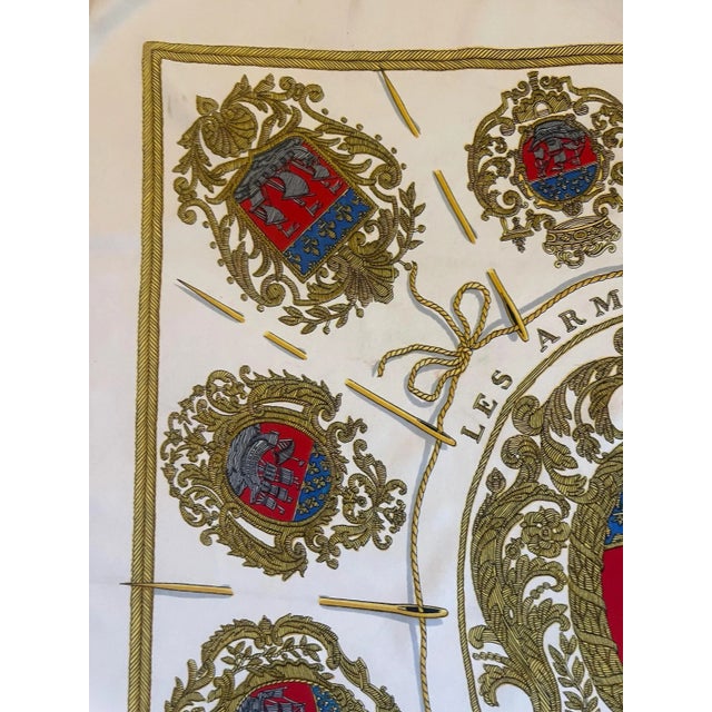 Contemporary Hermès Silk Scarf “Les Armes De Paris” 2, 1954 For Sale - Image 3 of 8