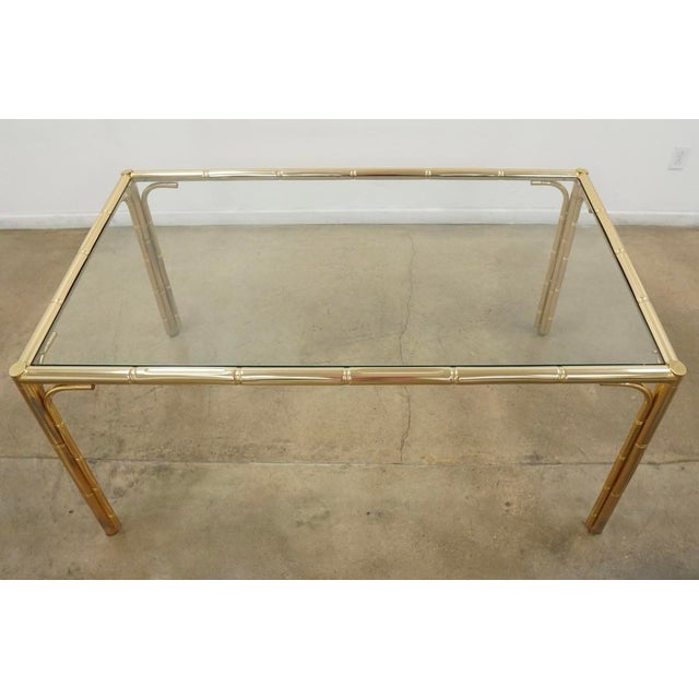 Mid-Century Modern Vintage Mid Century Faux Bamboo Dining Table For Sale - Image 3 of 13