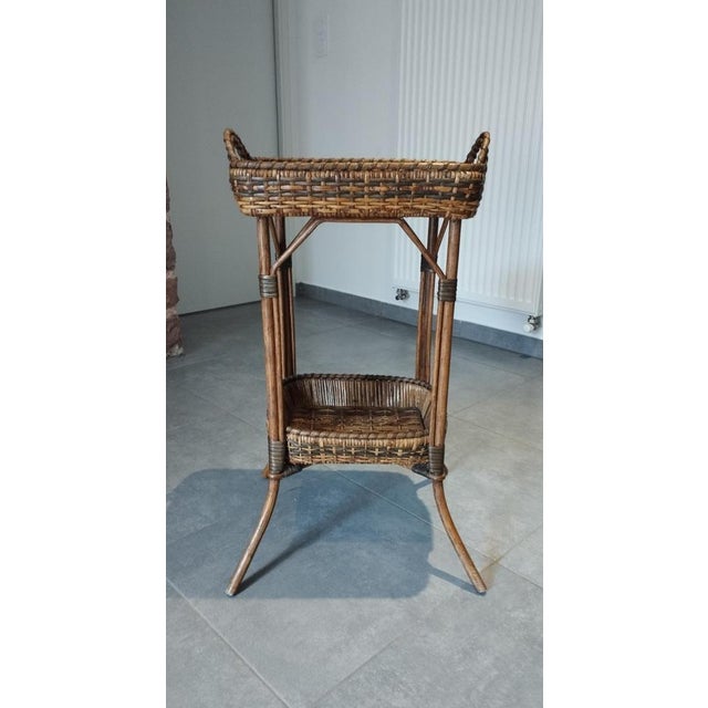 Antique Wicker Side Table, 1890s For Sale - Image 11 of 18