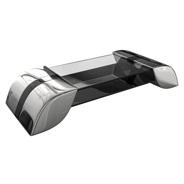 "Il Destino" Coffee Table With Stainless Steel, Handmade For Sale - Image 4 of 7