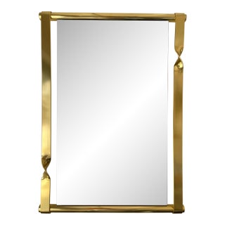 Brass Mirror by Luciano Frigerio, Italy, 1970s For Sale