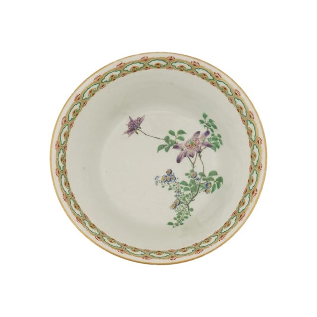 Japanese Japanese Cloisonne Enamel Porcelain Bowl Meiji Period Floral Panels For Sale - Image 3 of 6