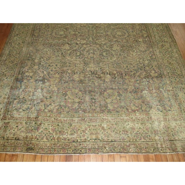 Antique Zabihi Collection Kerman Lavender Color Room Size Rug - 8'7" x 12' For Sale - Image 4 of 10