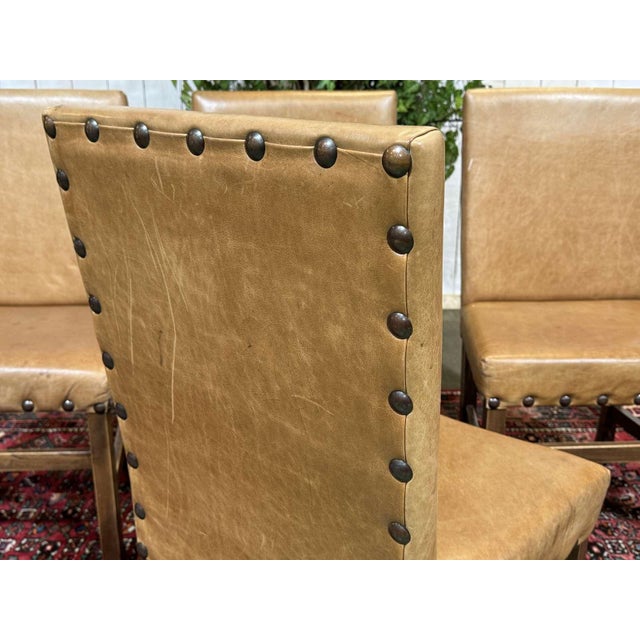 English Chairs in Beech and Imitation Leather, 1980s, Set of 4 For Sale - Image 10 of 13