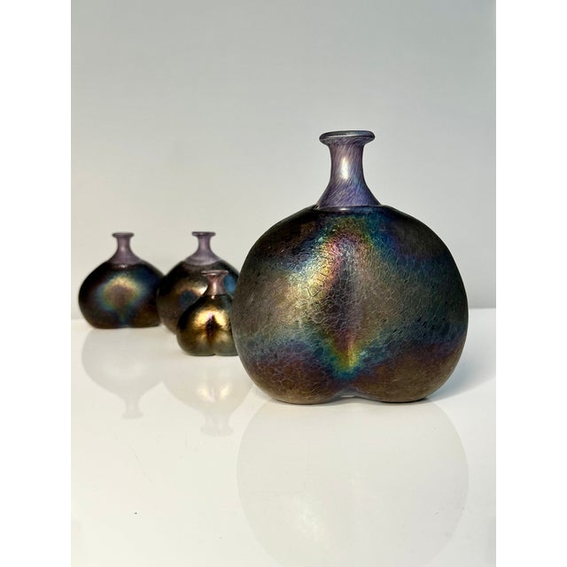 Glass Art Vases by Bertil Vallien for Kosta Boda, Sweden, 1980s, Set of 4 For Sale - Image 14 of 18