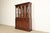 English Ethan Allen Knob Creek Georgian Carved Mahogany Lighted Breakfront Bookcase Cabinet For Sale - Image 3 of 18