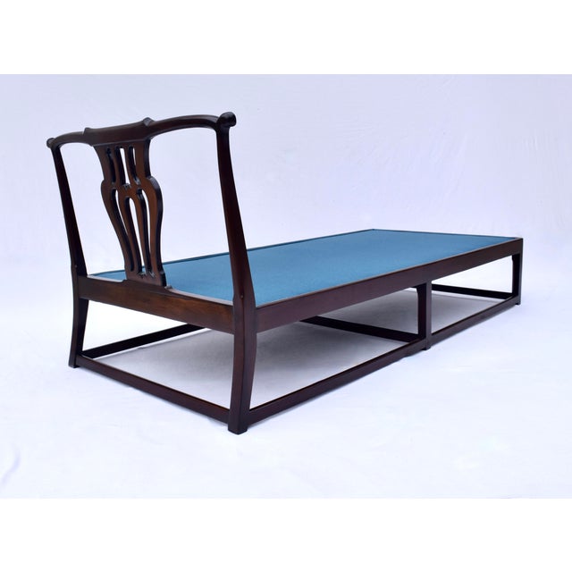 Chippendale Mahogany Daybed With Custom Upholstery, 20th Century For Sale - Image 10 of 14