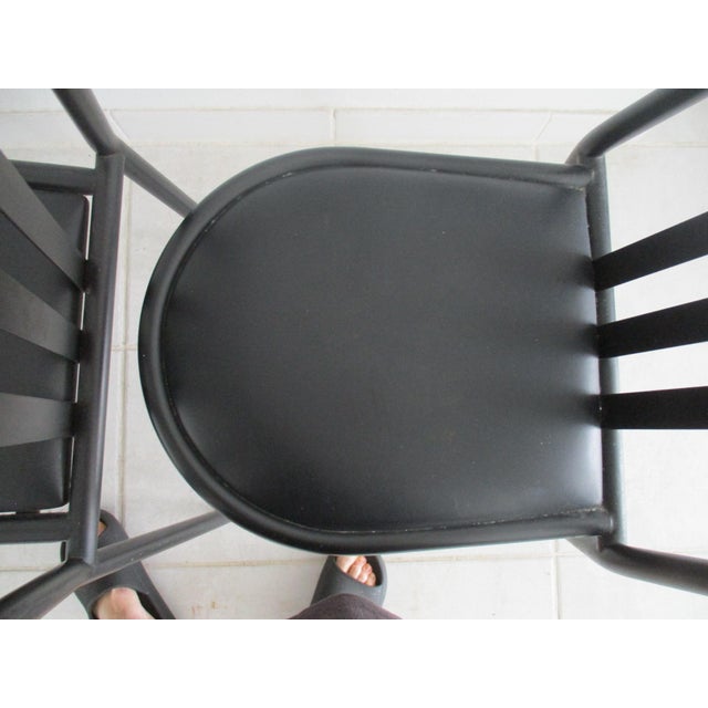 Metal 1980s Black Robert Mallet Stevens Chairs- Set of 4 For Sale - Image 7 of 12